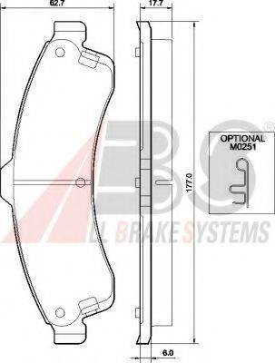 A.B.S. 37626 OE - Тормозные колодки, дисковые, комплект avtokuzovplus.com.ua