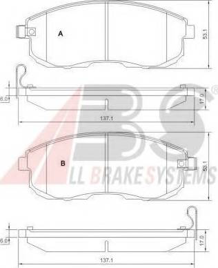 A.B.S. 37648 OE - Тормозные колодки, дисковые, комплект avtokuzovplus.com.ua