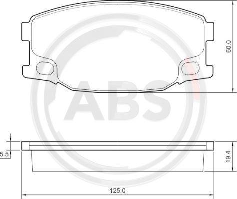 A.B.S. 37657 - Гальмівні колодки, дискові гальма autocars.com.ua