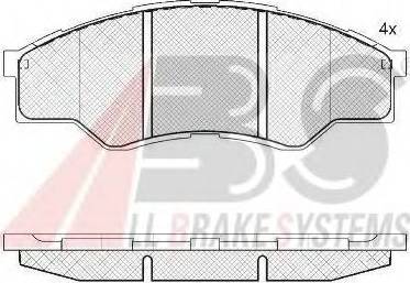 A.B.S. 37684 OE - Тормозные колодки, дисковые, комплект avtokuzovplus.com.ua