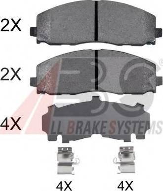 A.B.S. 37936 OE - Тормозные колодки, дисковые, комплект autodnr.net