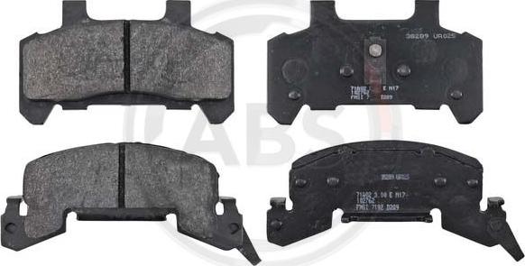 A.B.S. 38289 - Гальмівні колодки, дискові гальма autocars.com.ua