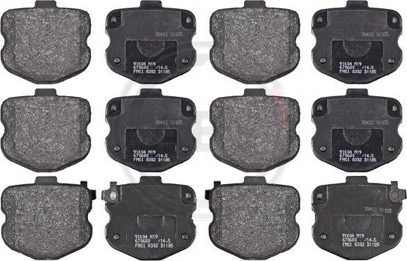 A.B.S. 38433 - Гальмівні колодки, дискові гальма autocars.com.ua