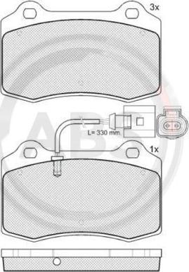 A.B.S. 38592 - Тормозные колодки, дисковые, комплект autodnr.net