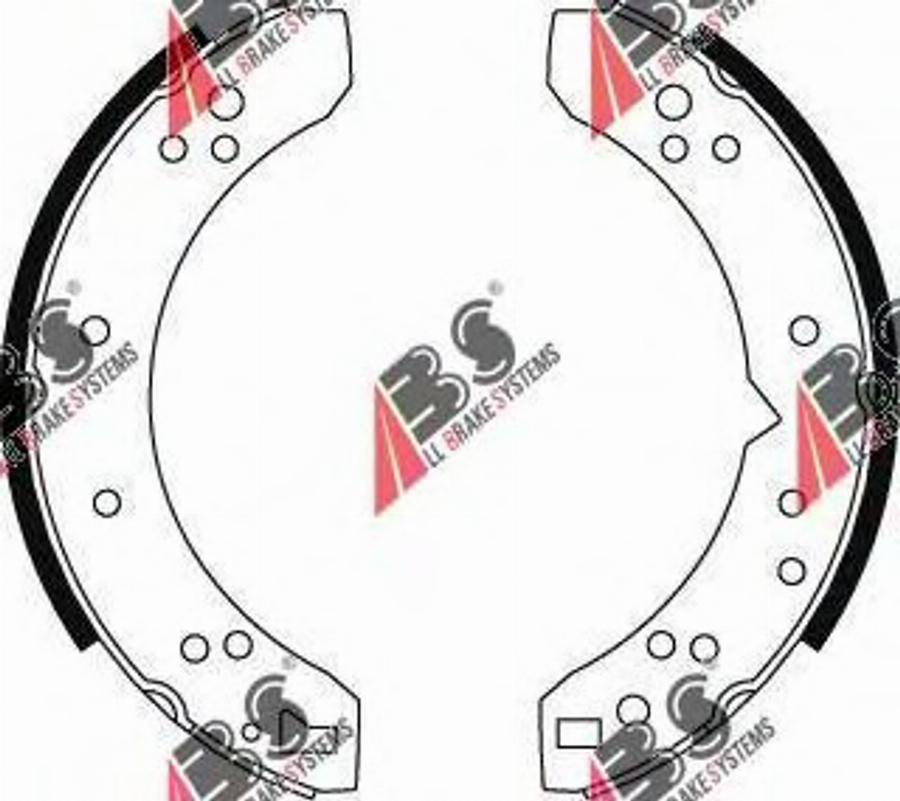 A.B.S. 8726 - Комплект тормозных колодок, барабанные autodnr.net