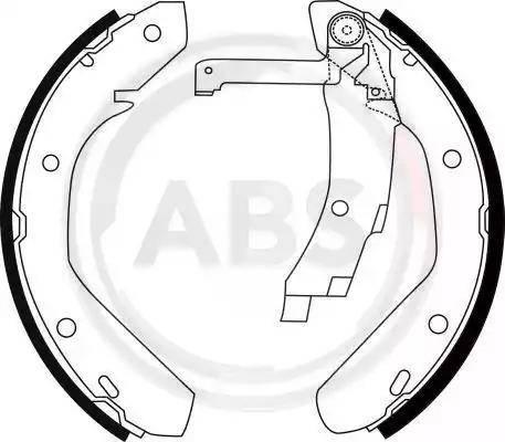 A.B.S. 8763 - Комплект гальм, барабанний механізм autocars.com.ua