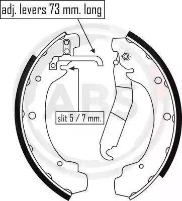 A.B.S. 8779 - Комплект тормозных колодок, барабанные autodnr.net