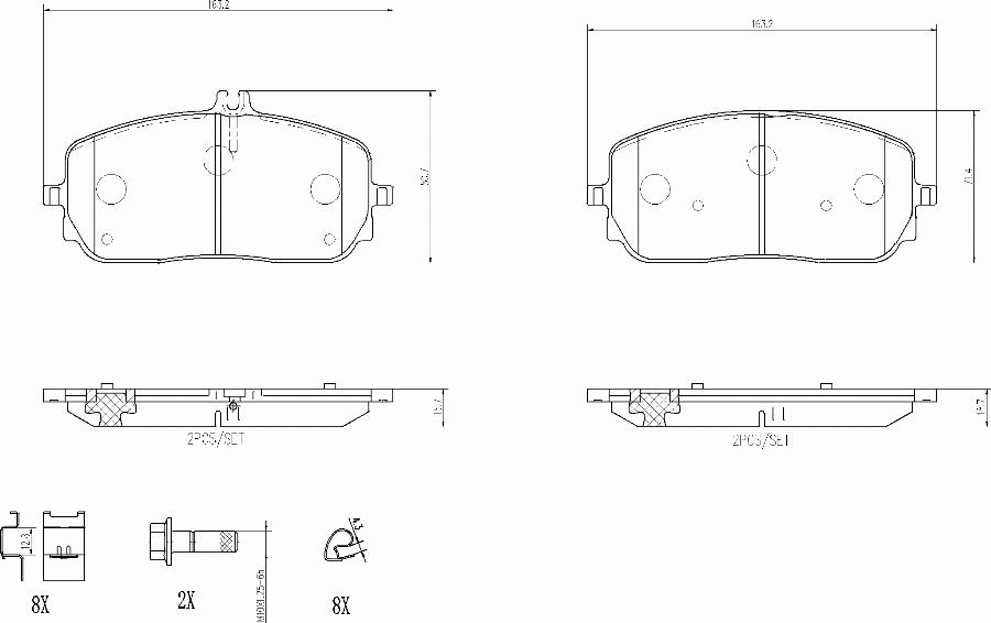 A.B.S. P 50 152 - Гальмівні колодки, дискові гальма autocars.com.ua