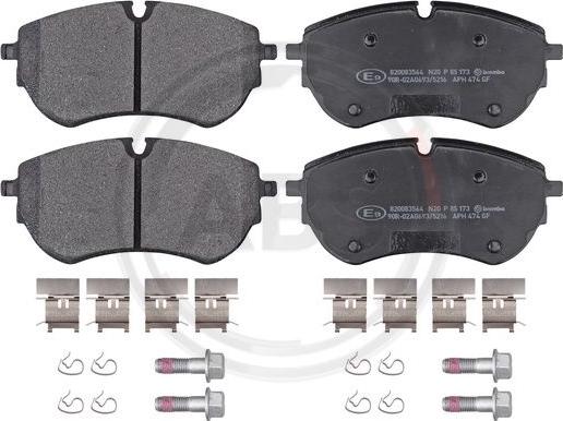 A.B.S. P85173 - Тормозные колодки, дисковые, комплект autodnr.net