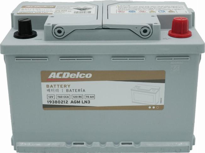 ACDelco 19380212 - Стартерна акумуляторна батарея, АКБ autocars.com.ua
