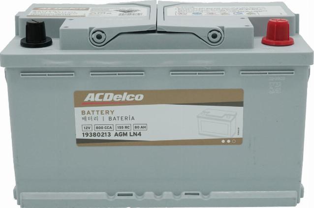 ACDelco 19380213 - Стартерная аккумуляторная батарея, АКБ autodnr.net
