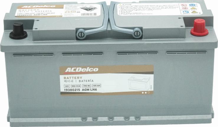 ACDelco 19380215 - Стартерная аккумуляторная батарея, АКБ avtokuzovplus.com.ua