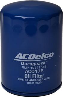 ACDelco AC0176 - Масляний фільтр autocars.com.ua
