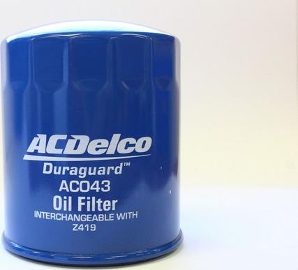 ACDelco AC043 - Масляний фільтр autocars.com.ua