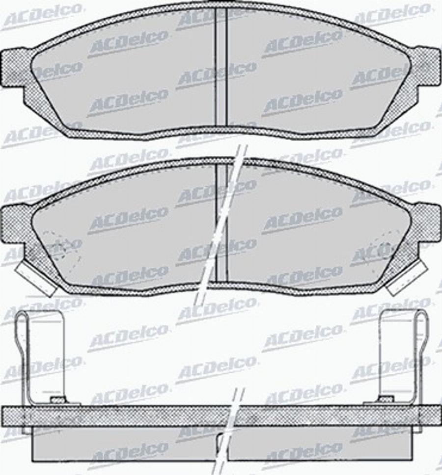 ACDelco AC058075D - Гальмівні колодки, дискові гальма autocars.com.ua