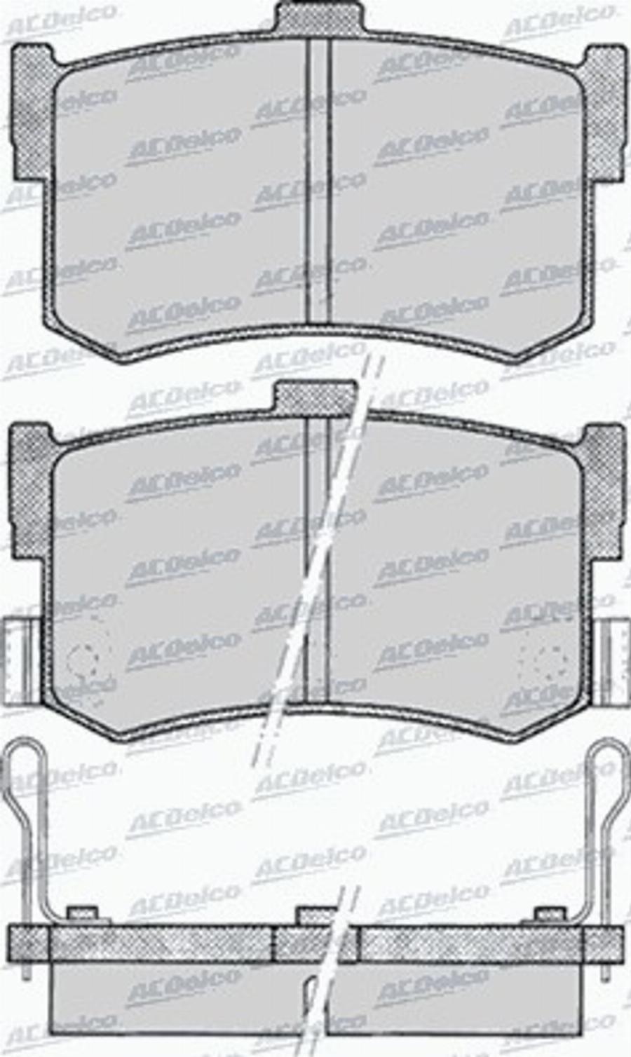 ACDelco AC058079D - Тормозные колодки, дисковые, комплект avtokuzovplus.com.ua