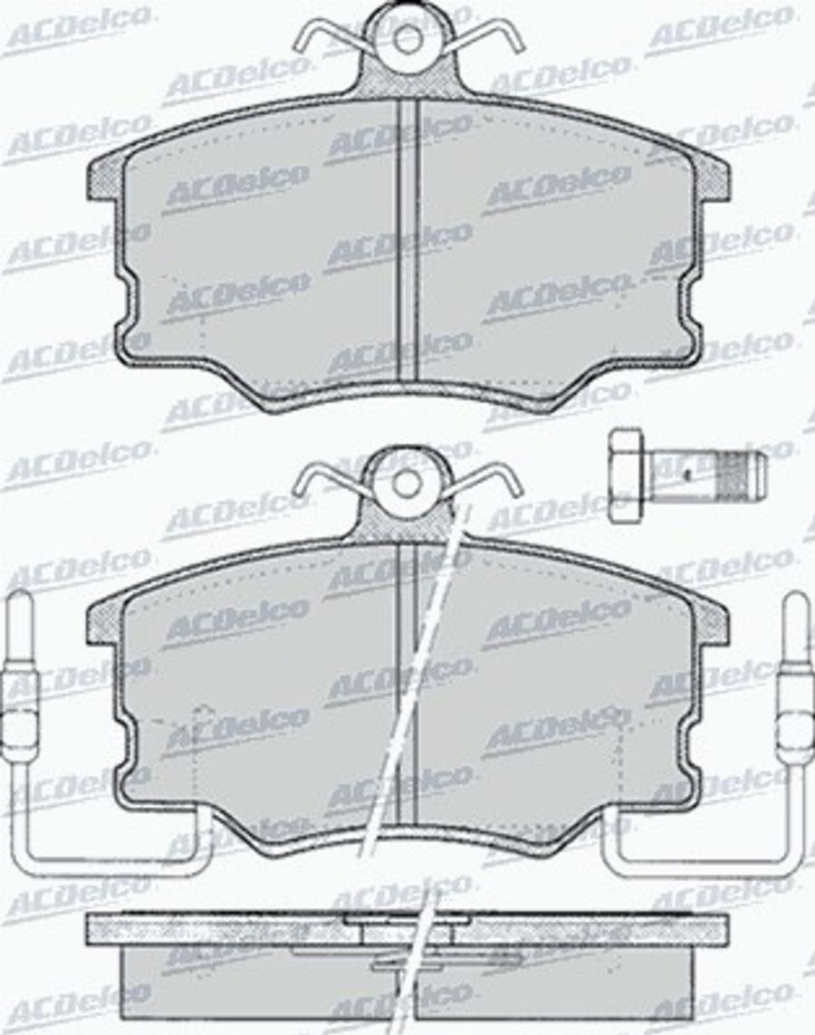 ACDelco AC058098D - Тормозные колодки, дисковые, комплект autodnr.net