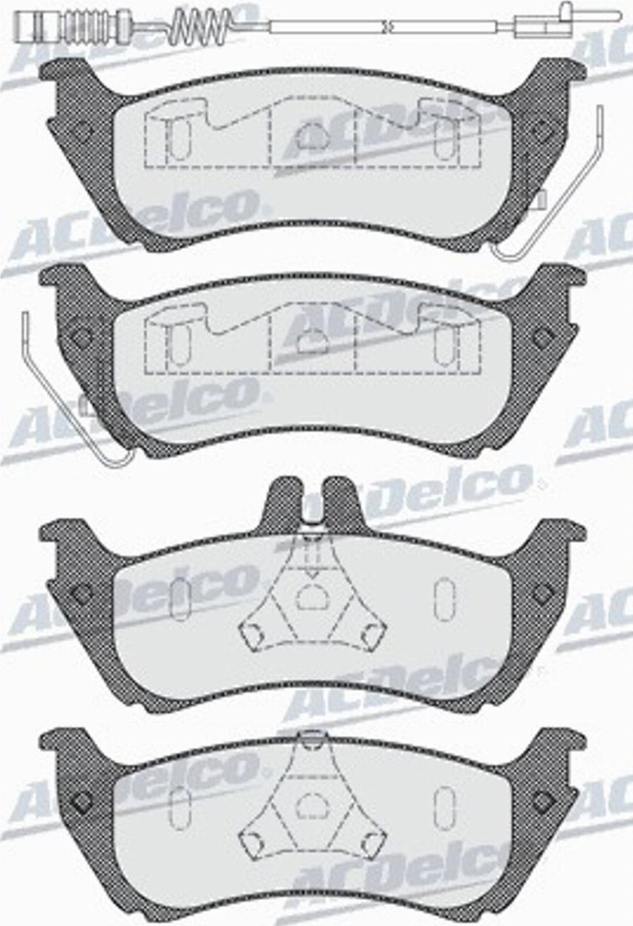 ACDelco AC0581000AD - Тормозные колодки, дисковые, комплект avtokuzovplus.com.ua