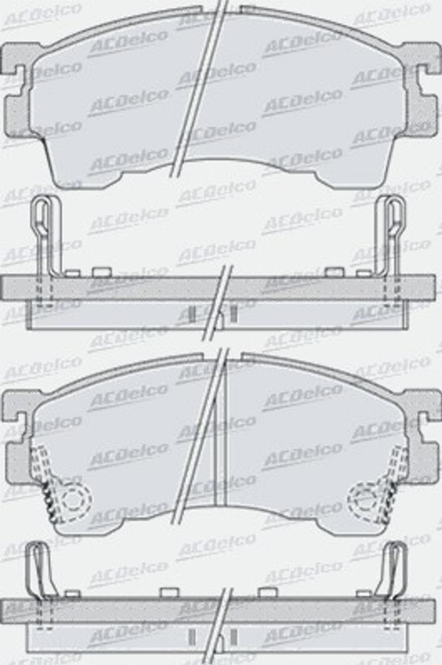 ACDelco AC0581017D - Гальмівні колодки, дискові гальма autocars.com.ua