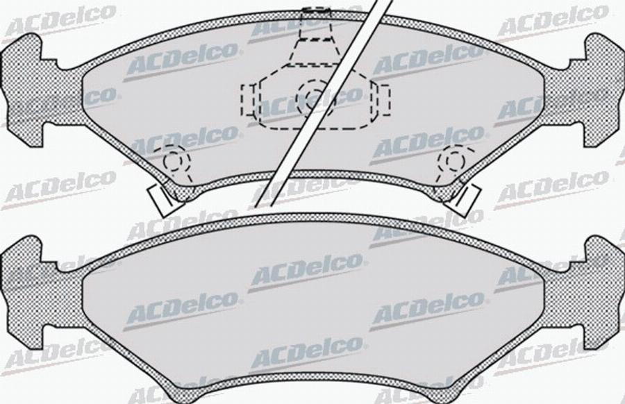 ACDelco AC0581067D - Тормозные колодки, дисковые, комплект autodnr.net