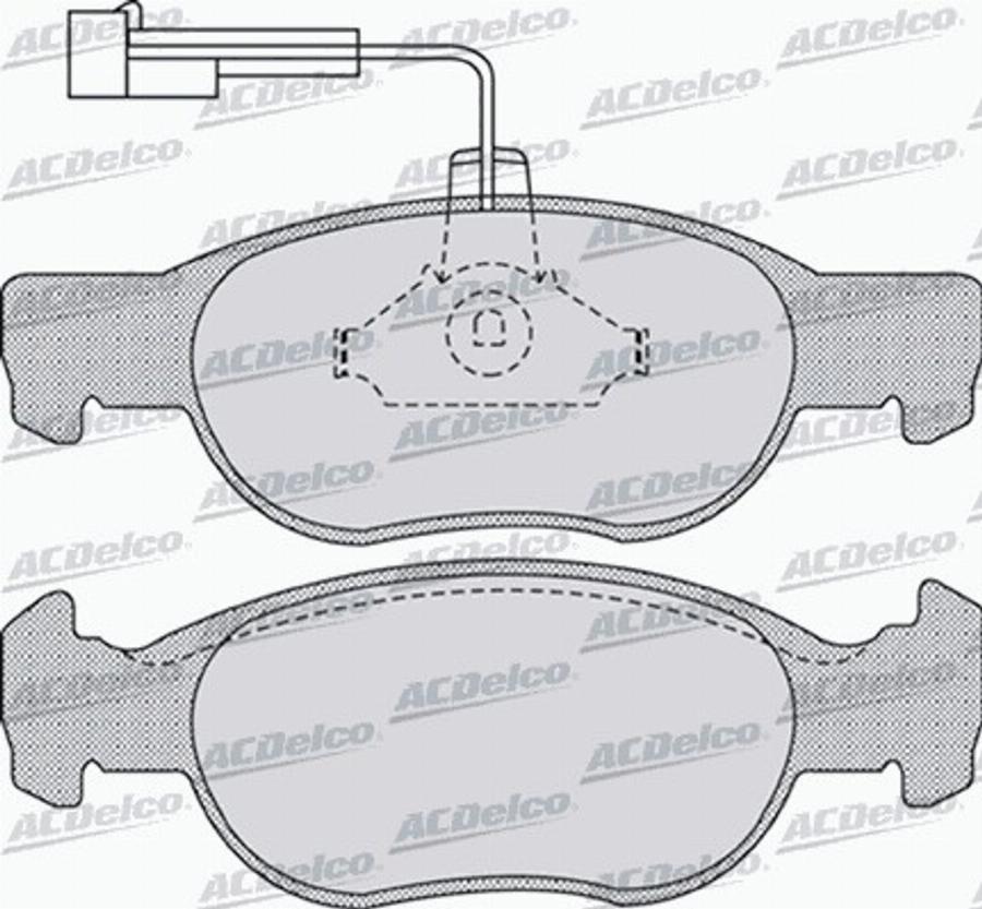 ACDelco AC0581075D - Гальмівні колодки, дискові гальма autocars.com.ua