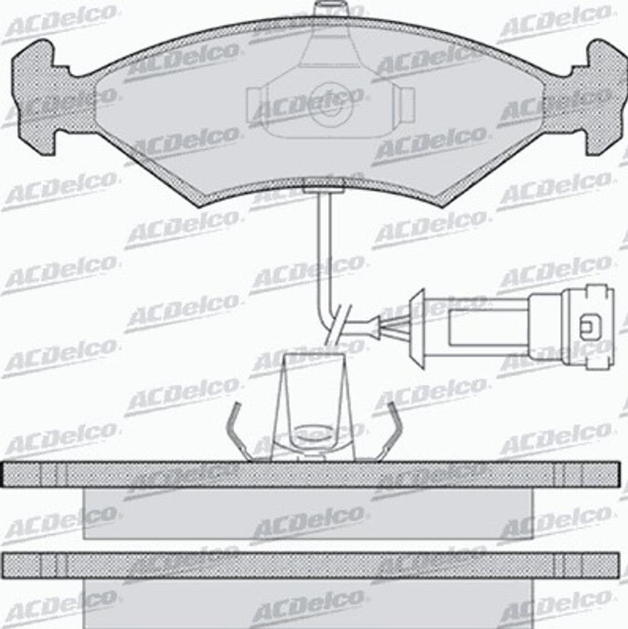 ACDelco AC0581087D - Гальмівні колодки, дискові гальма autocars.com.ua