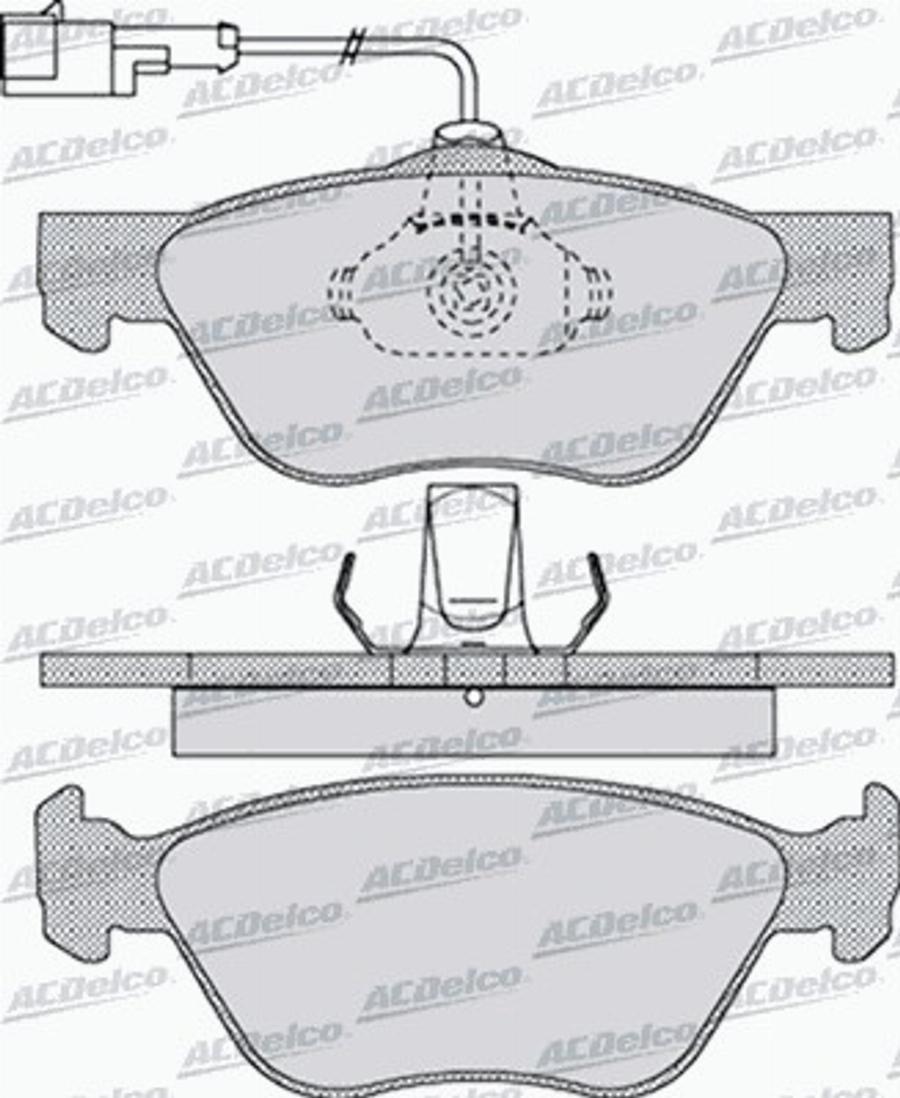 ACDelco AC0581098D - Тормозные колодки, дисковые, комплект avtokuzovplus.com.ua