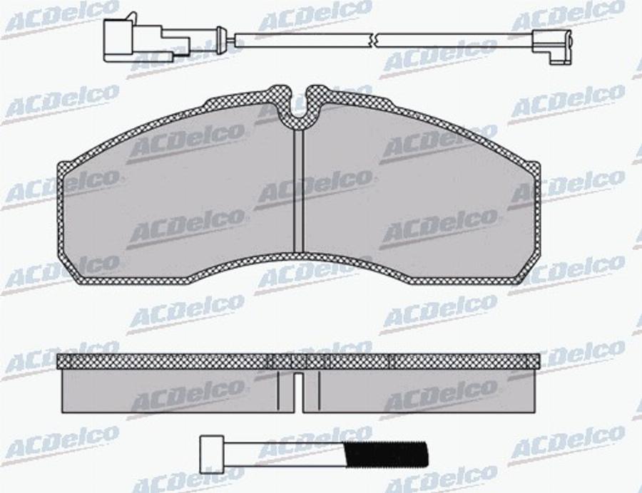 ACDelco AC0581109BD - Тормозные колодки, дисковые, комплект avtokuzovplus.com.ua