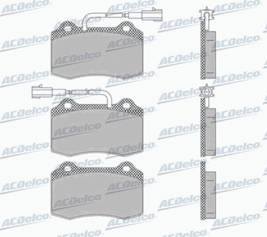 ACDelco AC0581141AD - Гальмівні колодки, дискові гальма autocars.com.ua