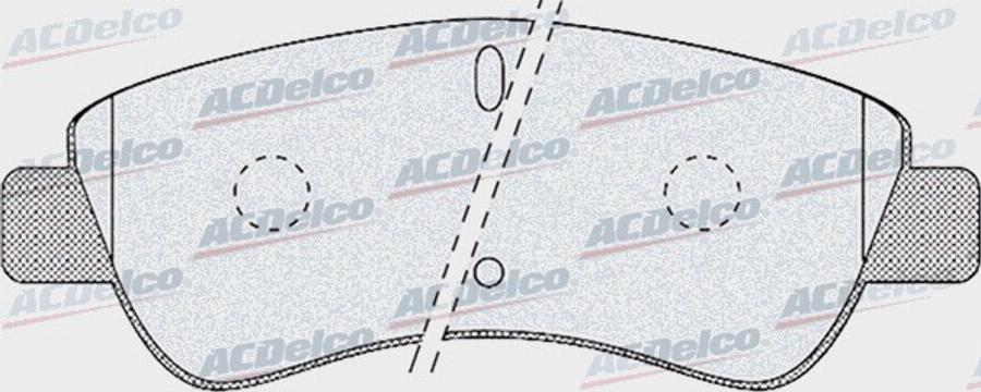 ACDelco AC0581188D - Гальмівні колодки, дискові гальма autocars.com.ua