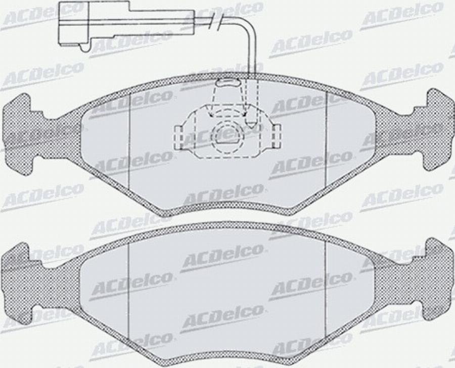 ACDelco AC0581204D - Тормозные колодки, дисковые, комплект avtokuzovplus.com.ua