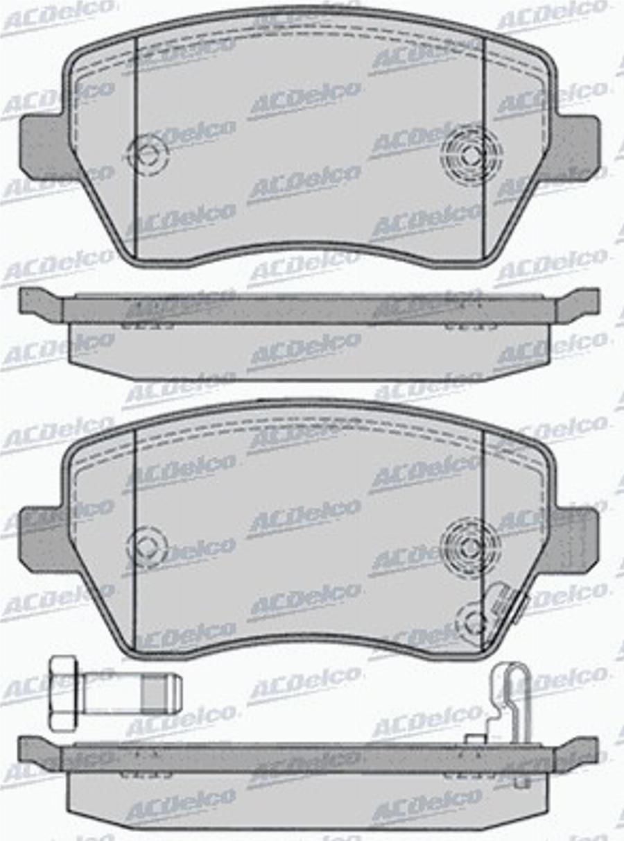 ACDelco AC0581229D - Тормозные колодки, дисковые, комплект autodnr.net