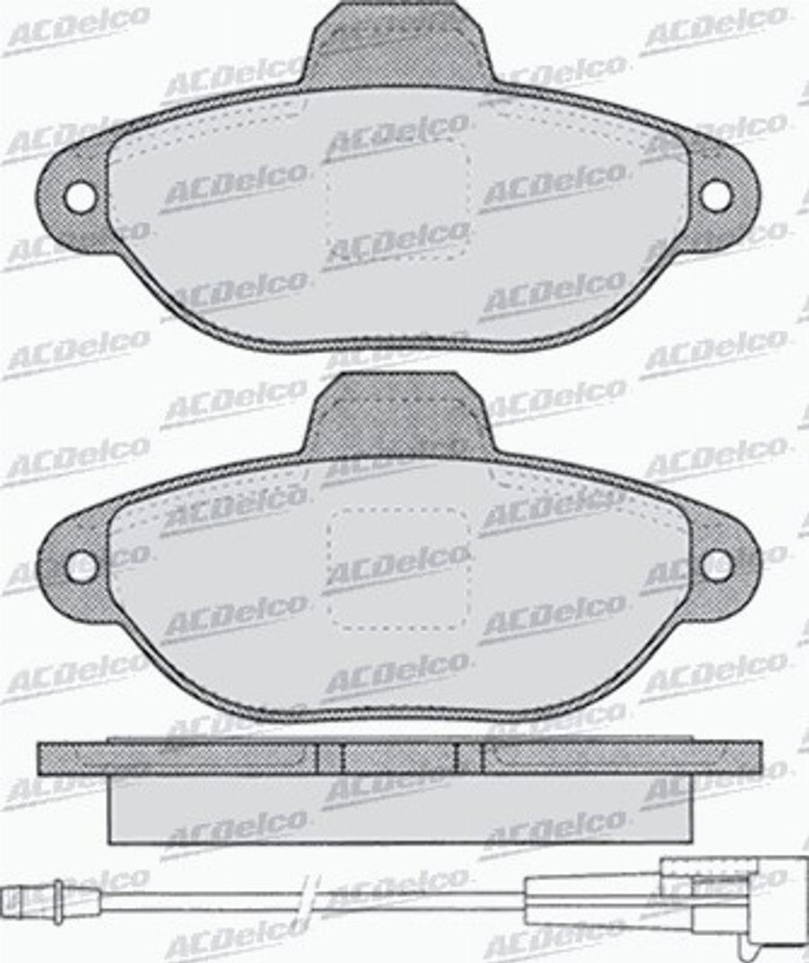 ACDelco AC0581262D - Тормозные колодки, дисковые, комплект autodnr.net