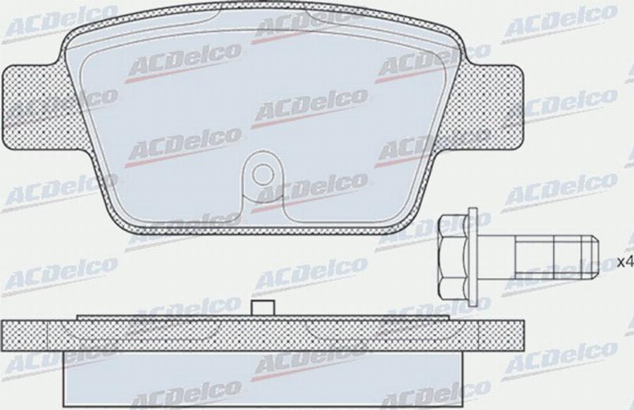 ACDelco AC0581269D - Тормозные колодки, дисковые, комплект autodnr.net