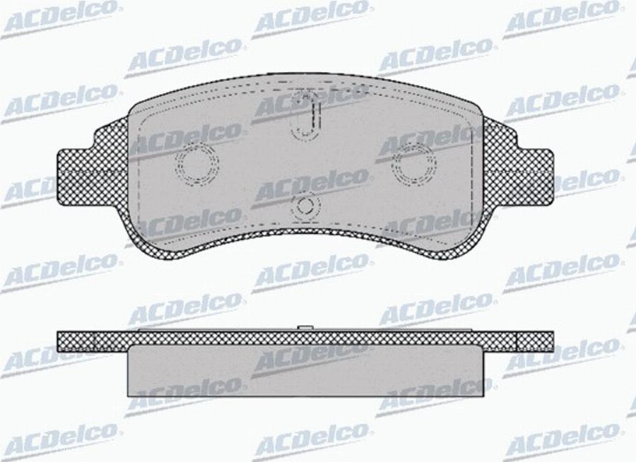 ACDelco AC0581327D - Гальмівні колодки, дискові гальма autocars.com.ua