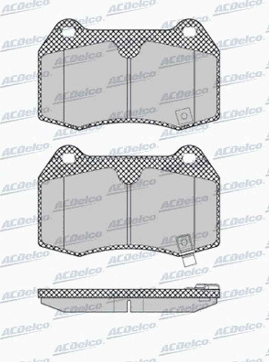 ACDelco AC0581358D - Тормозные колодки, дисковые, комплект avtokuzovplus.com.ua