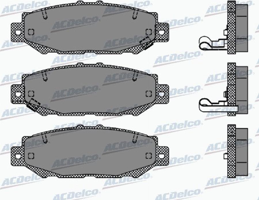 ACDelco AC0581385D - Гальмівні колодки, дискові гальма autocars.com.ua