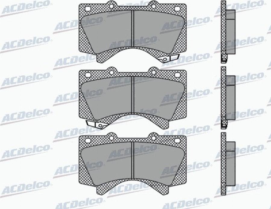 ACDelco AC0581418D - Гальмівні колодки, дискові гальма autocars.com.ua