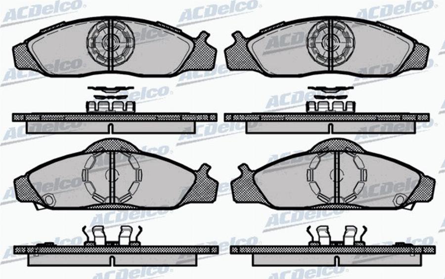 ACDelco AC0581437D - Тормозные колодки, дисковые, комплект avtokuzovplus.com.ua