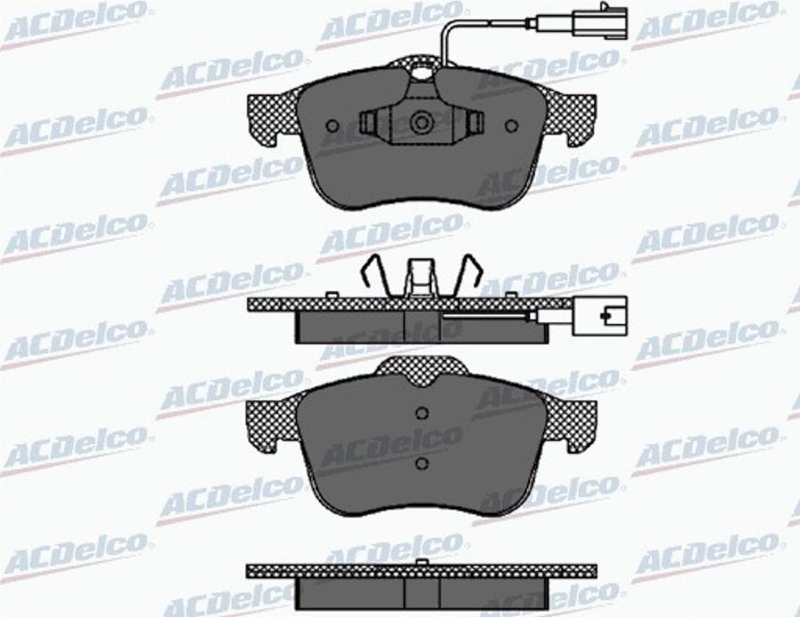 ACDelco AC0581470D - Гальмівні колодки, дискові гальма autocars.com.ua