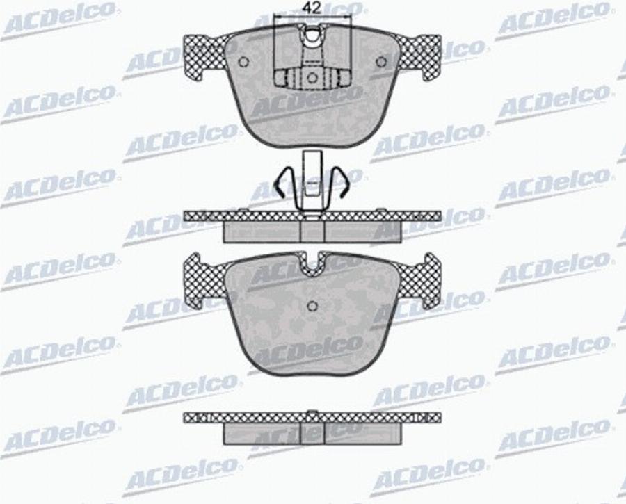 ACDelco AC0581473D - Гальмівні колодки, дискові гальма autocars.com.ua