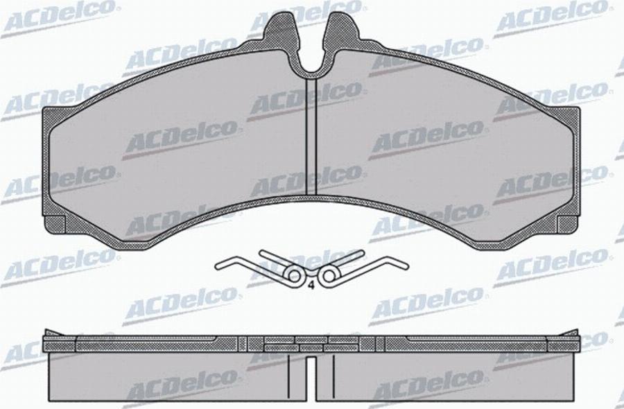 ACDelco AC0581517D - Гальмівні колодки, дискові гальма autocars.com.ua