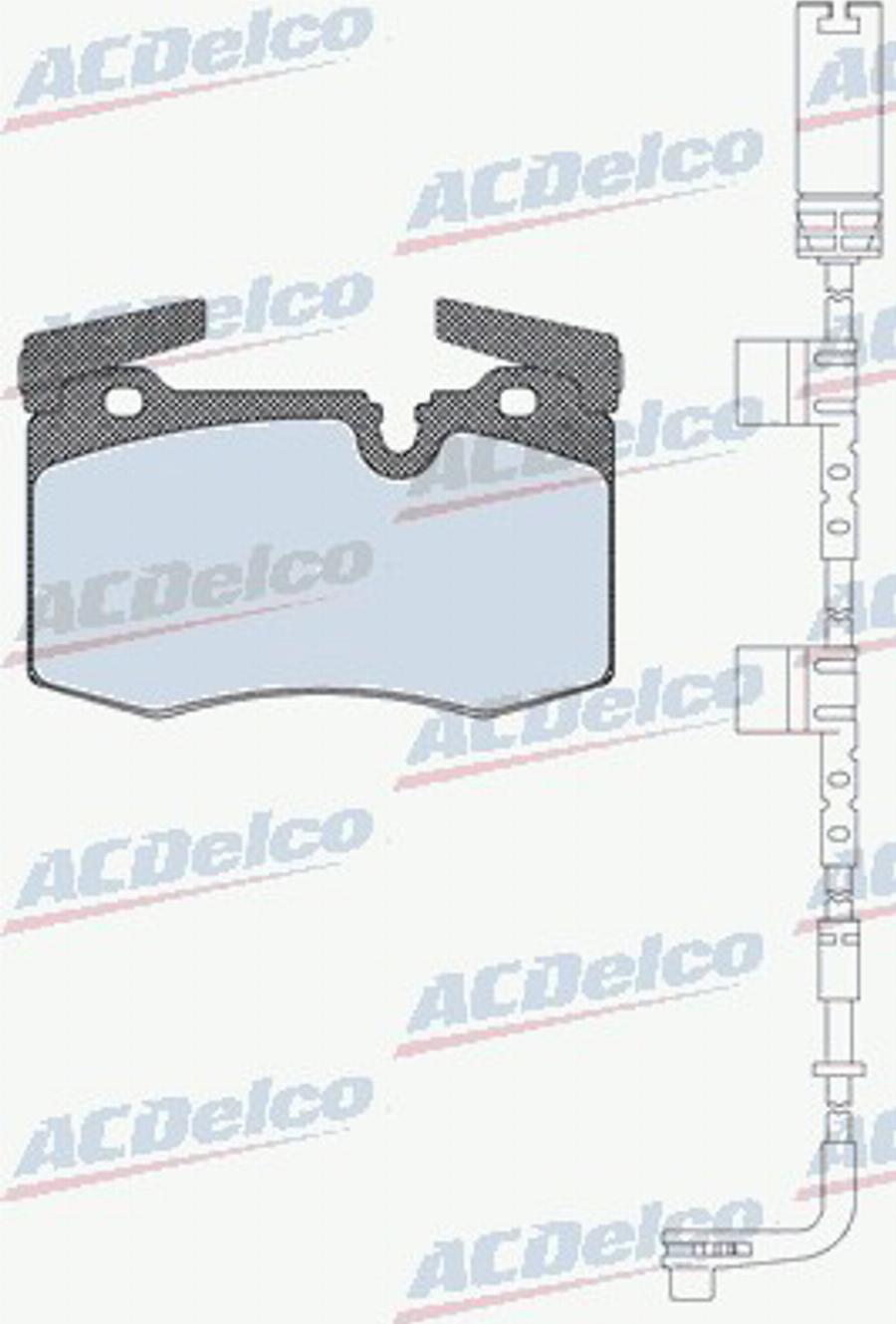 ACDelco AC0581556AD - Тормозные колодки, дисковые, комплект autodnr.net