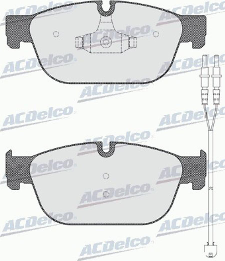 ACDelco AC0581561AD - Гальмівні колодки, дискові гальма autocars.com.ua