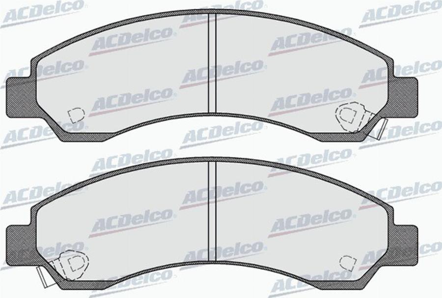 ACDelco AC0581568D - Гальмівні колодки, дискові гальма autocars.com.ua