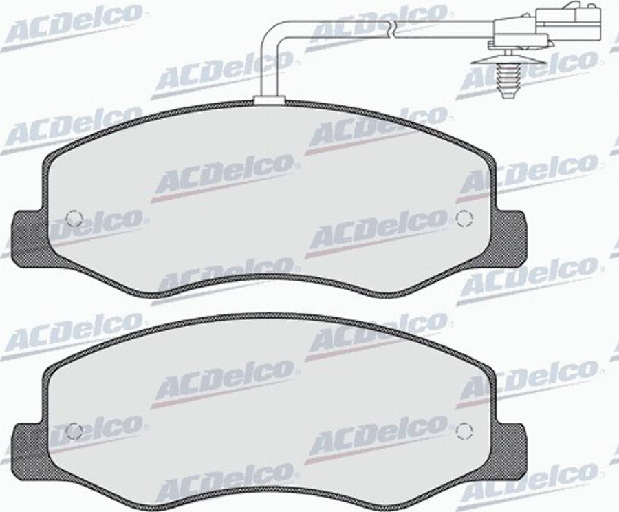 ACDelco AC0581570D - Гальмівні колодки, дискові гальма autocars.com.ua