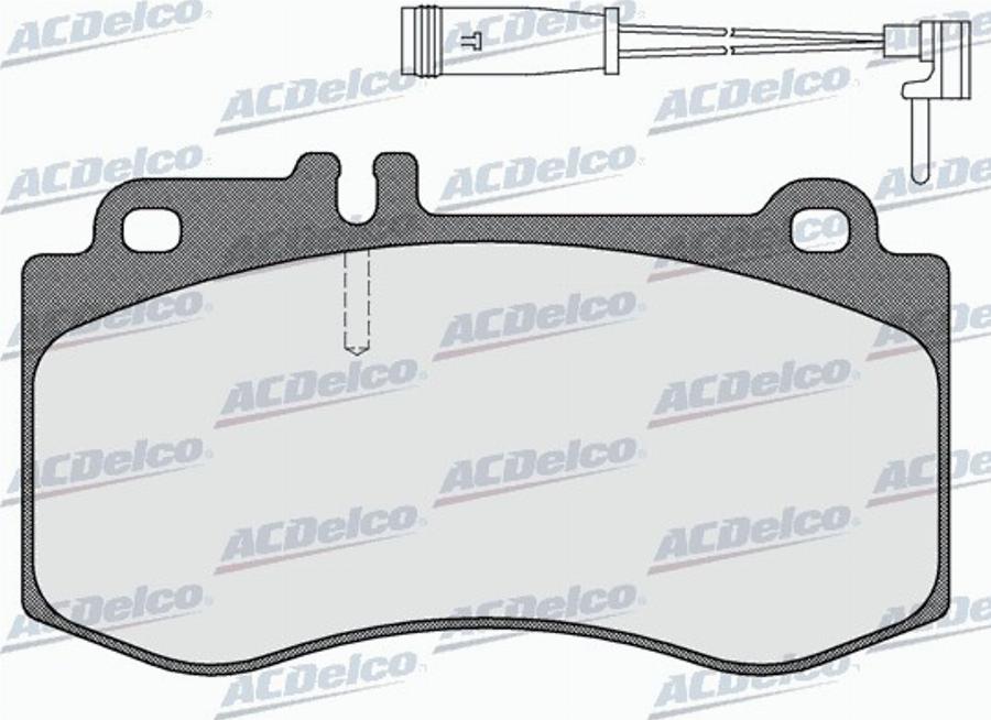 ACDelco AC0581592AD - Тормозные колодки, дисковые, комплект avtokuzovplus.com.ua