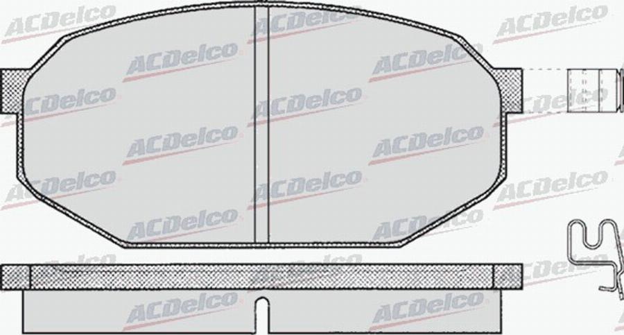 ACDelco AC058198D - Тормозные колодки, дисковые, комплект autodnr.net