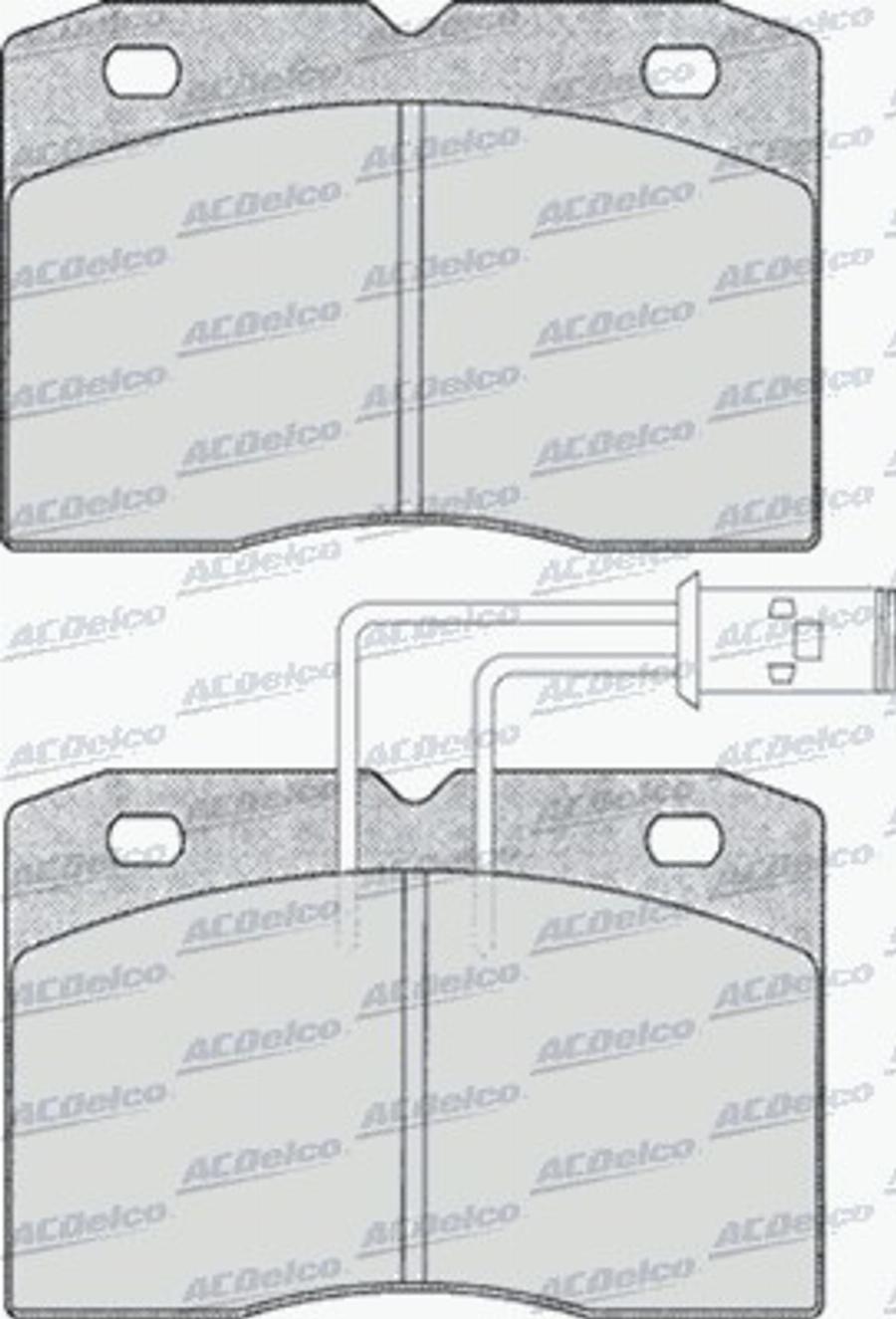 ACDelco AC058281D - Тормозные колодки, дисковые, комплект autodnr.net