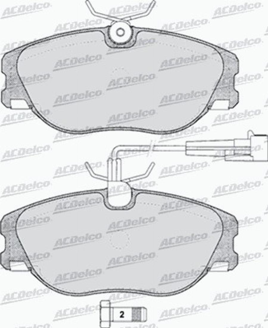 ACDelco AC058286D - Тормозные колодки, дисковые, комплект avtokuzovplus.com.ua